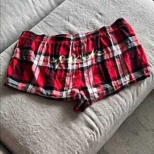 PINK Victoria's Secret Red Plaid Pajama Shorts